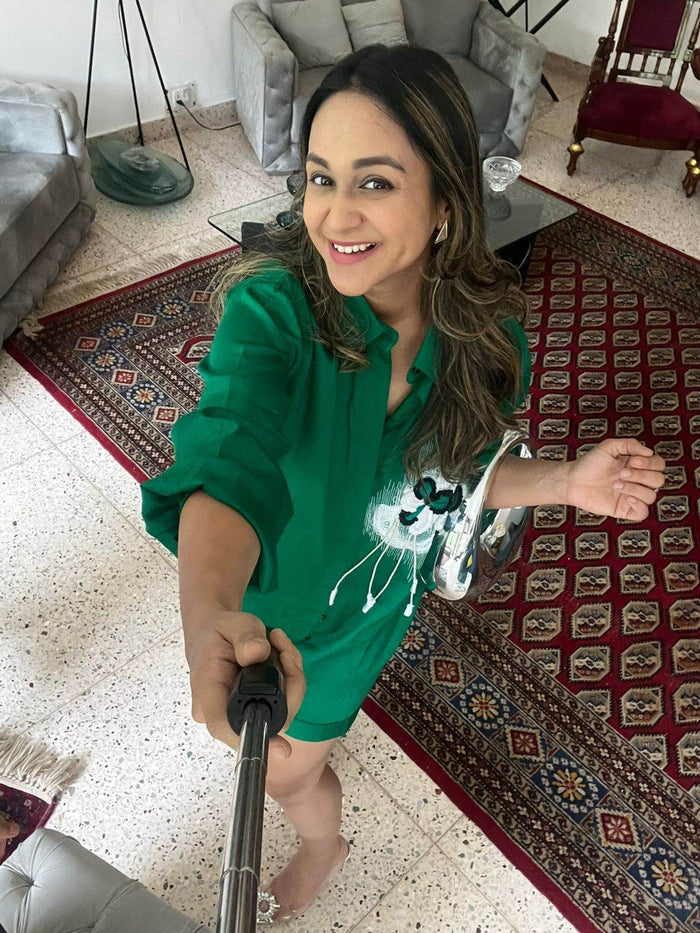 Emerald bloom green shirt