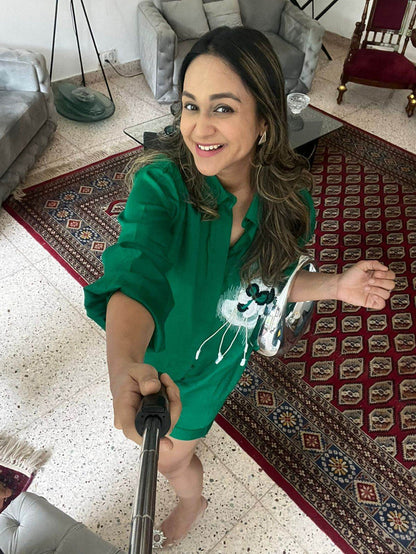 Emerald bloom green shirt