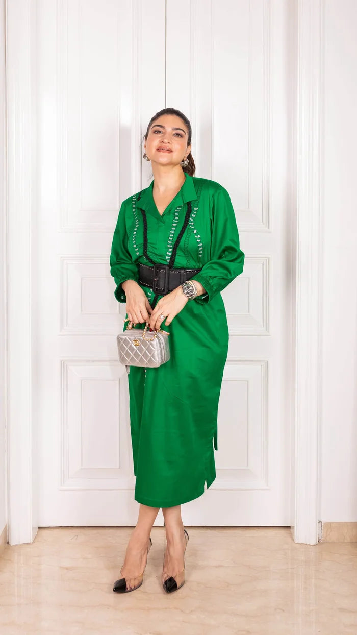 Green dress online shopping