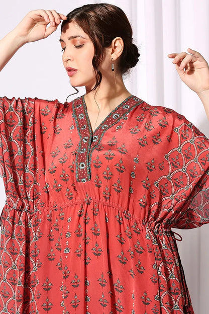 Ethnic Folklore Kaftan Dress