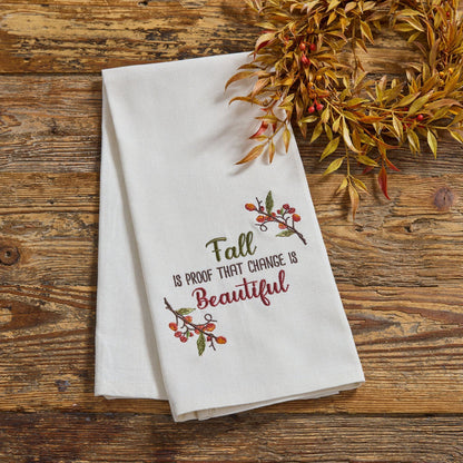 Fall Is Proof That Change Is Beautiful Dishtowel