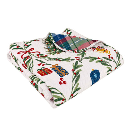 Levtex Home Festive Nutcrackers Quilted Throw Throws