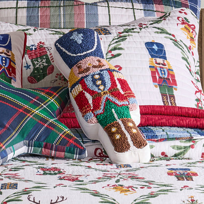 Levtex Home Festive Nutcrackers Shaped Pillow Decorative Pillows