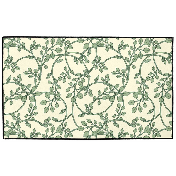 Floral Vine Indoor/Outdoor Floor Mat William Morris Cream Green