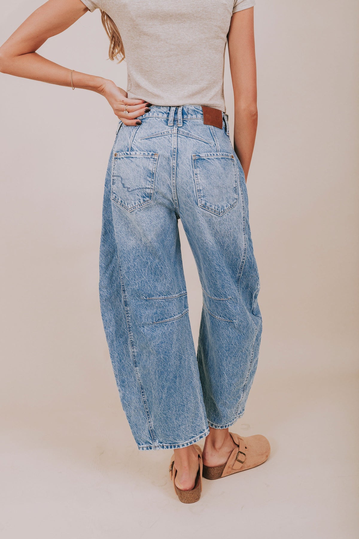 FREE PEOPLE - Good Luck Mid-Rise Barrel Jeans - 7 Colors!