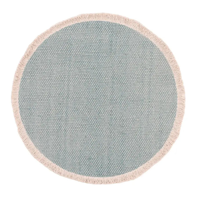Fringed Solid Round Placemat: Dandelion Yellow