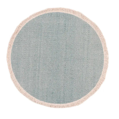 Fringed Solid Round Placemat: Dandelion Yellow