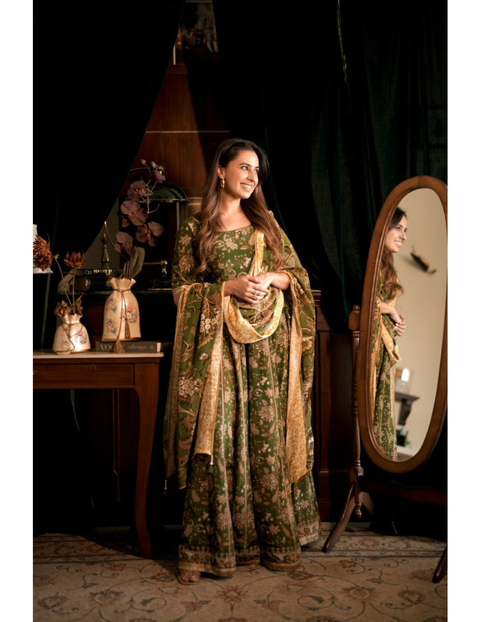 Gabri Green Lehenga Set
