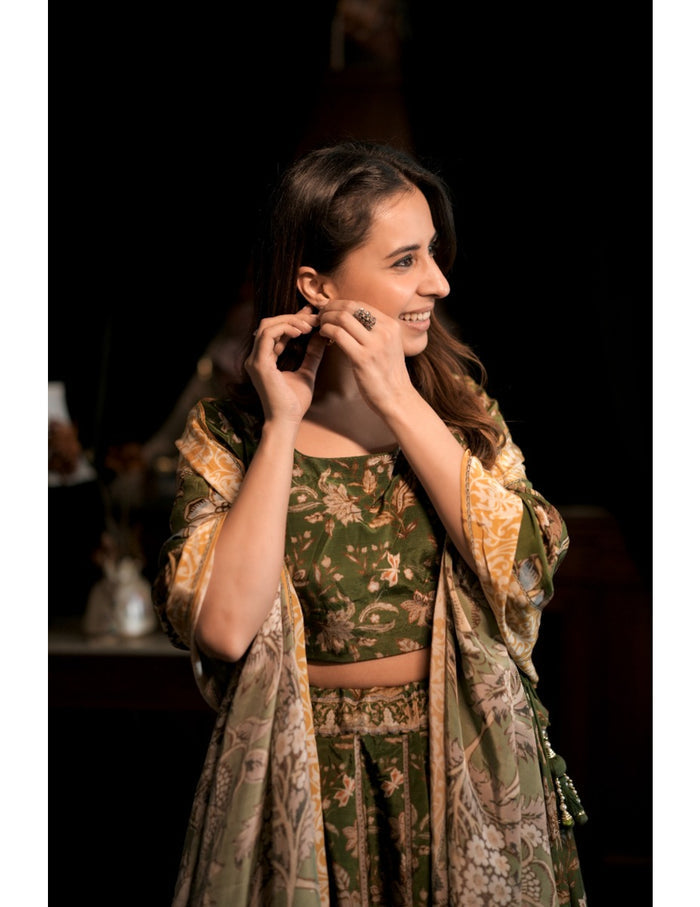 Gabri Green Lehenga Set