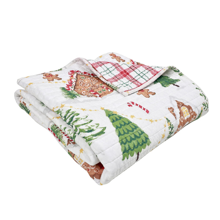 Levtex Home Gingerbread Village Quilted Throw Throws