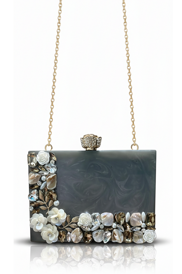 Grey Aura Resin Clutch