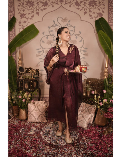 Haathi red gown saree dress