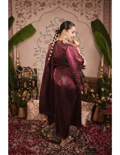 Haathi red gown saree dress