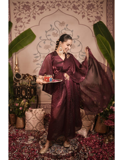 Haathi red gown saree dress