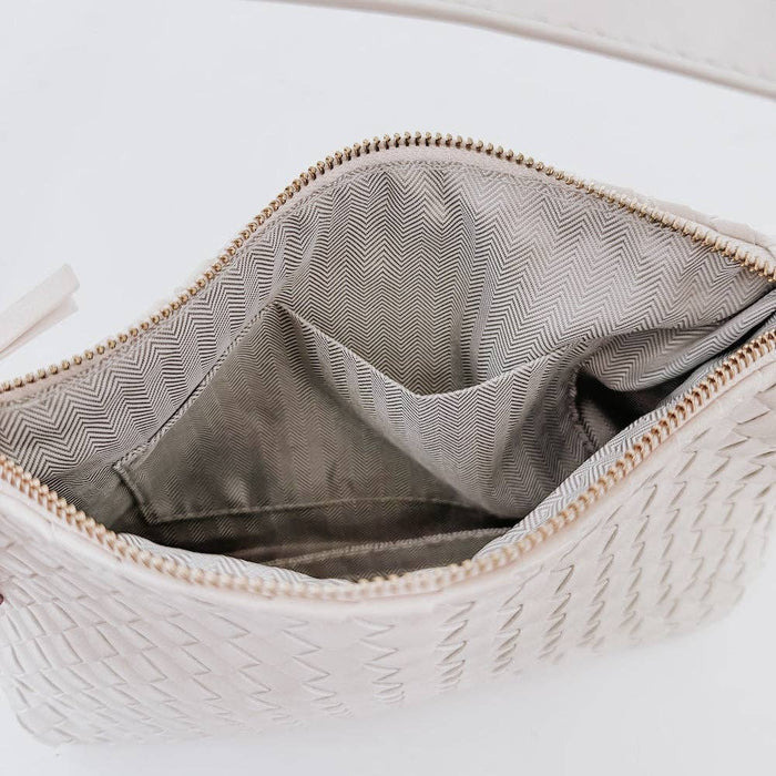 Harper Hobo Woven Shoulder Bag: Brown