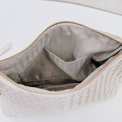 Harper Hobo Woven Shoulder Bag: Brown