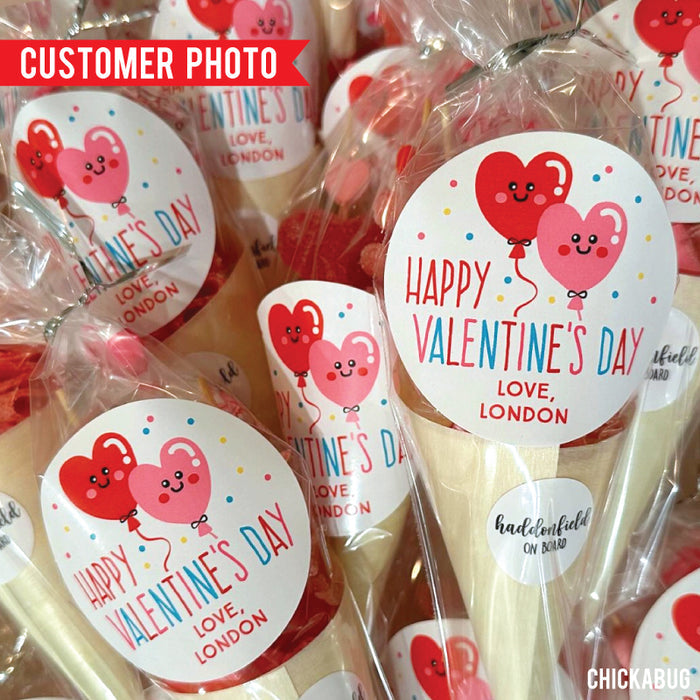 Heart Balloons Valentine's Day Stickers