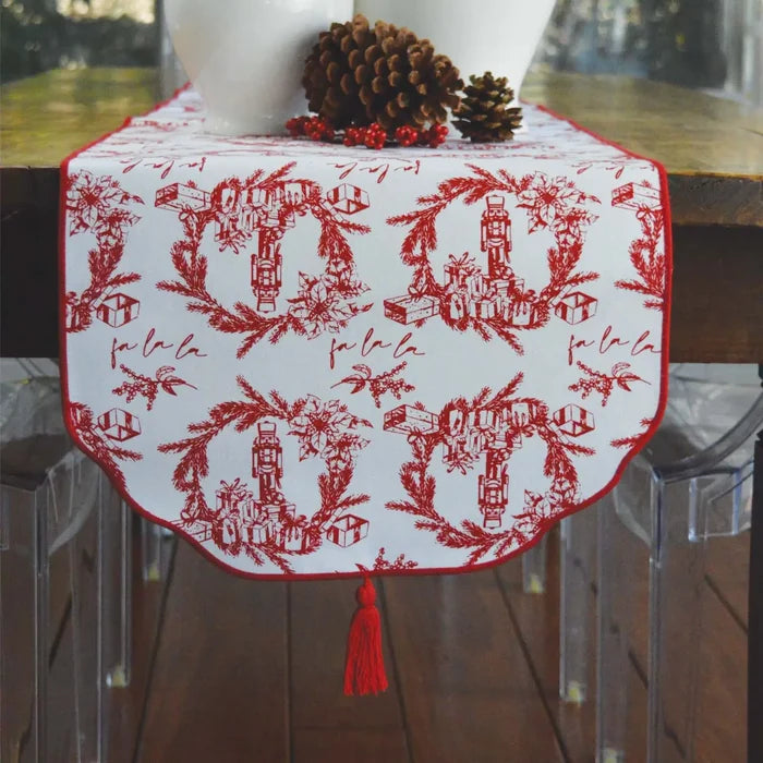 Holiday Toile Red Table Runner