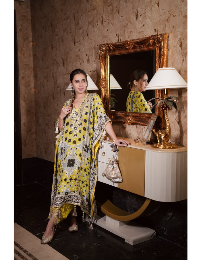 Jaipur Mustard Anarkali Set