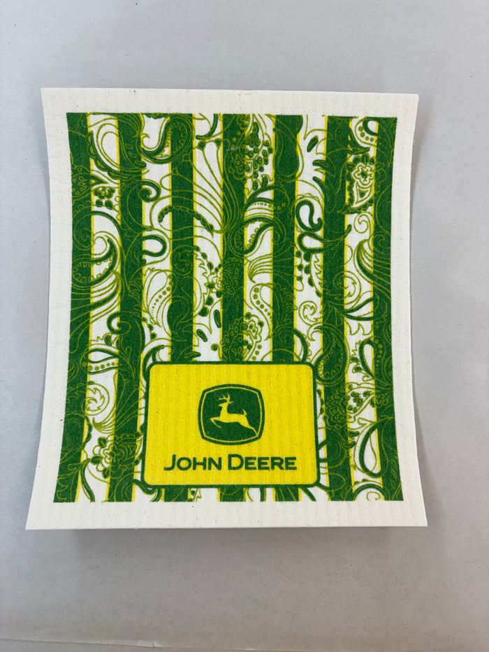 John Deere Paisley Stripes Wet-It! Swedish Dishcloth