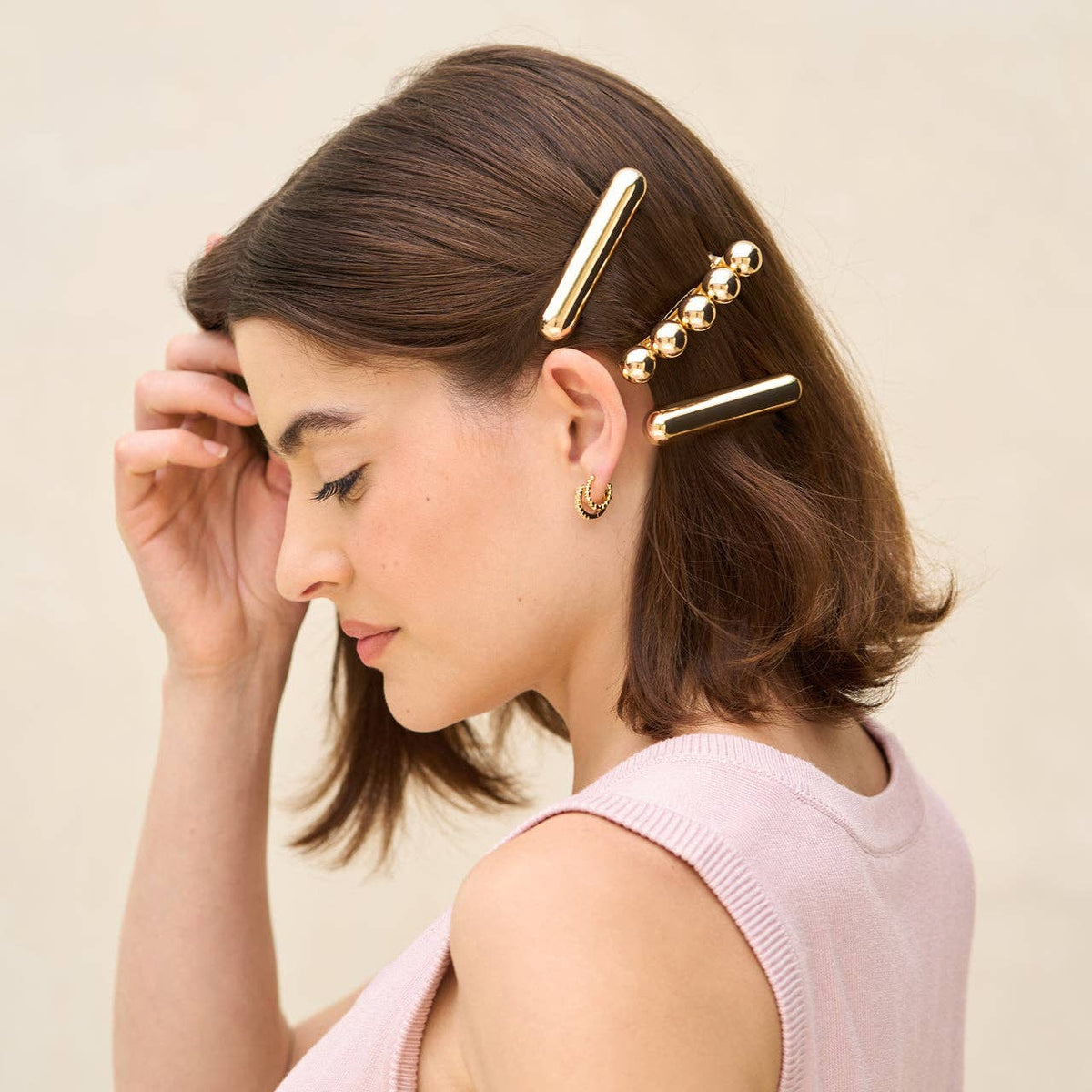 KITSCH - Gold Metal Barrettes