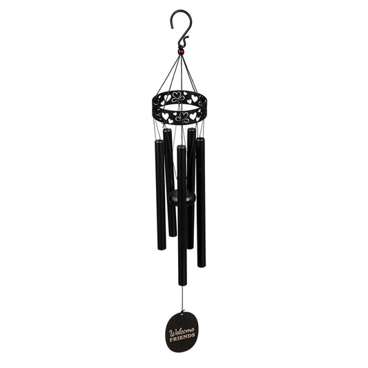 Laser Cut Wind Chimes Welcome Friends 30"
