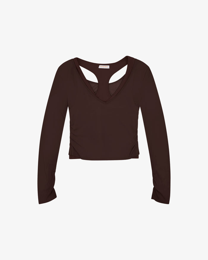 Layered Racer Tank - Dark Chocolate