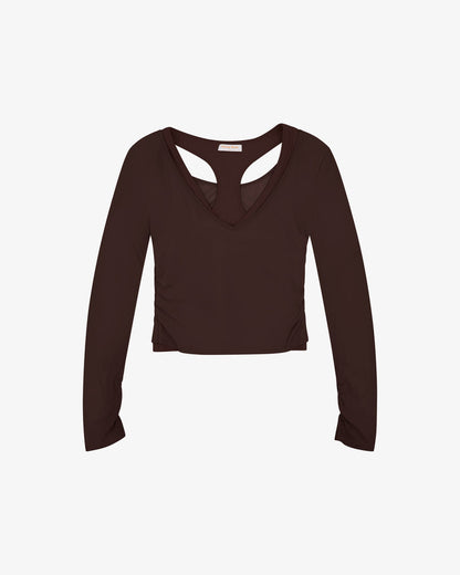 Layered Racer Tank - Dark Chocolate