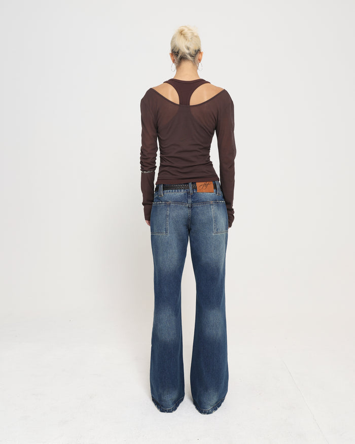 Layered Racer Tank - Dark Chocolate
