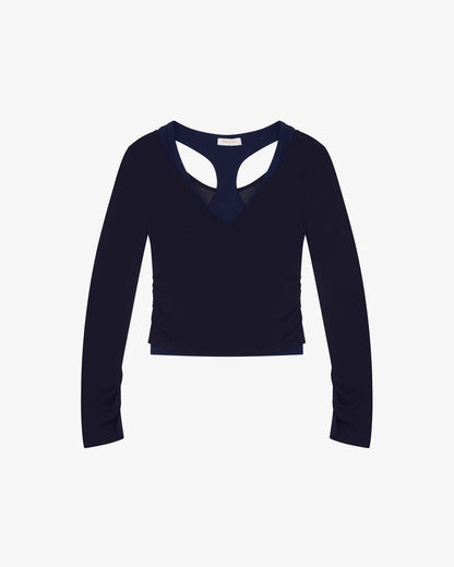 Layered Racer Tank - Navy