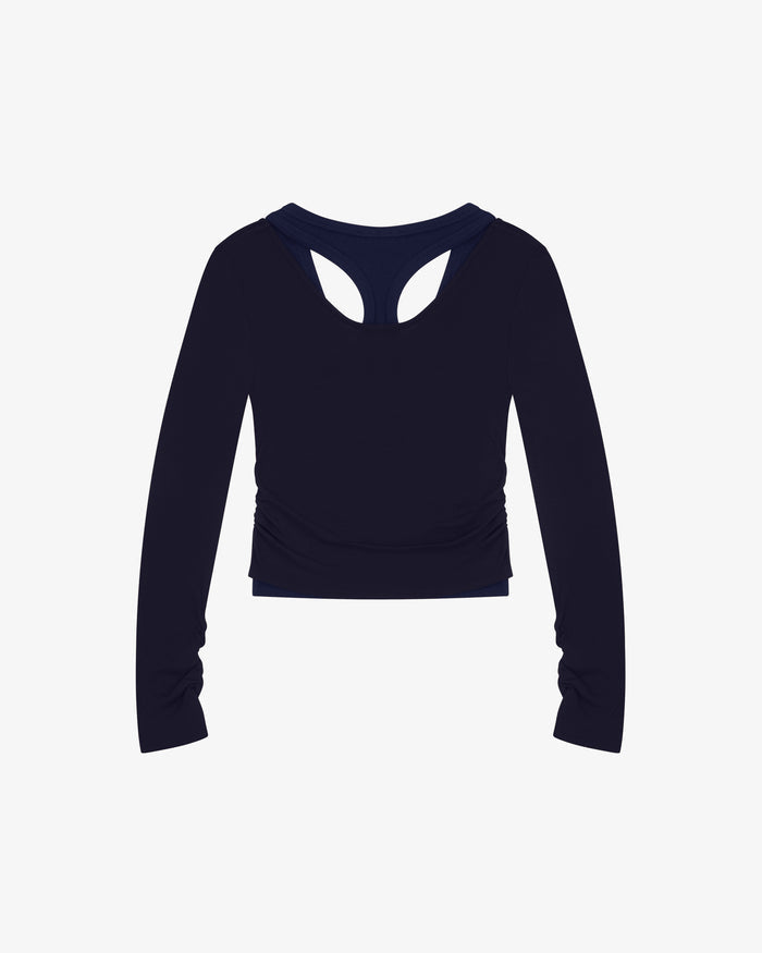 Layered Racer Tank - Navy