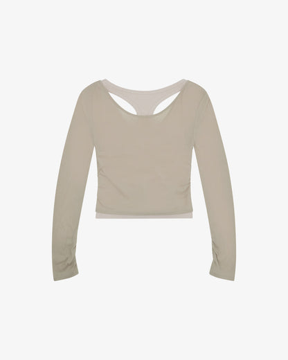 Layered Racer Tank - Sandstone