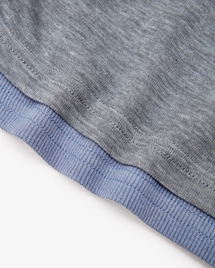 Layered Scarf Top - Grey Marle