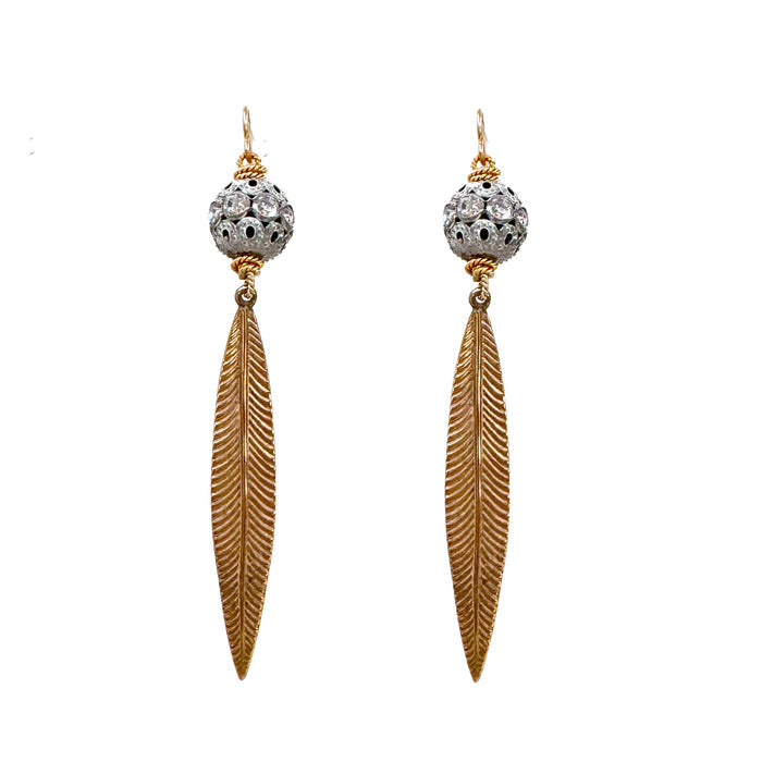 Leaf Dangle Earrings-Andrea Barnett-Swag Designer Jewelry