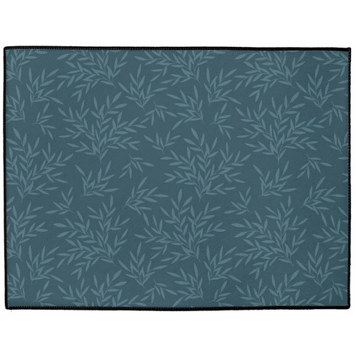 Leaf Indoor/Outdoor Floor Mat William Morris Navy Blue