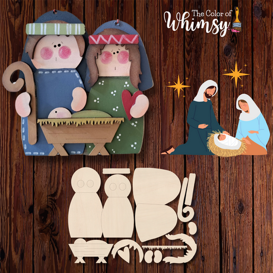 Little Nativity Layered Hanger/Wall Decor