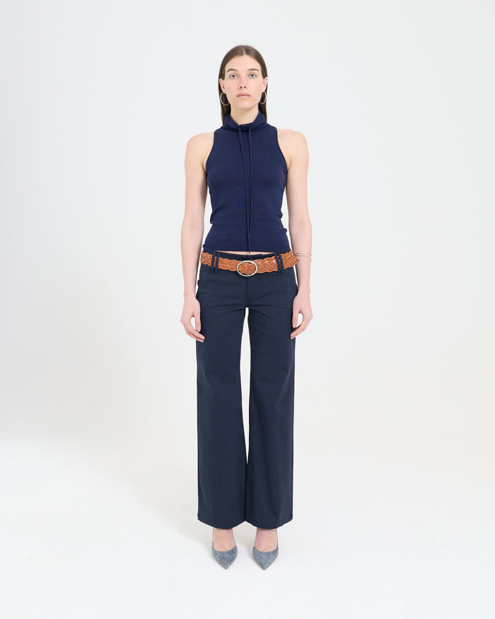 Low Rise Pocket Pant - Navy