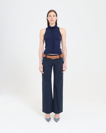 Low Rise Pocket Pant - Navy