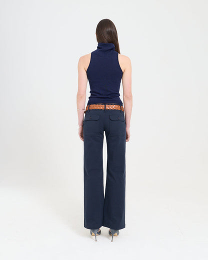 Low Rise Pocket Pant - Navy