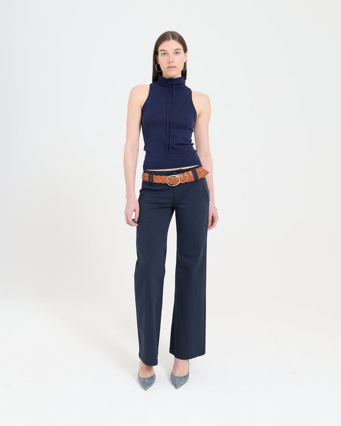 Low Rise Pocket Pant - Navy