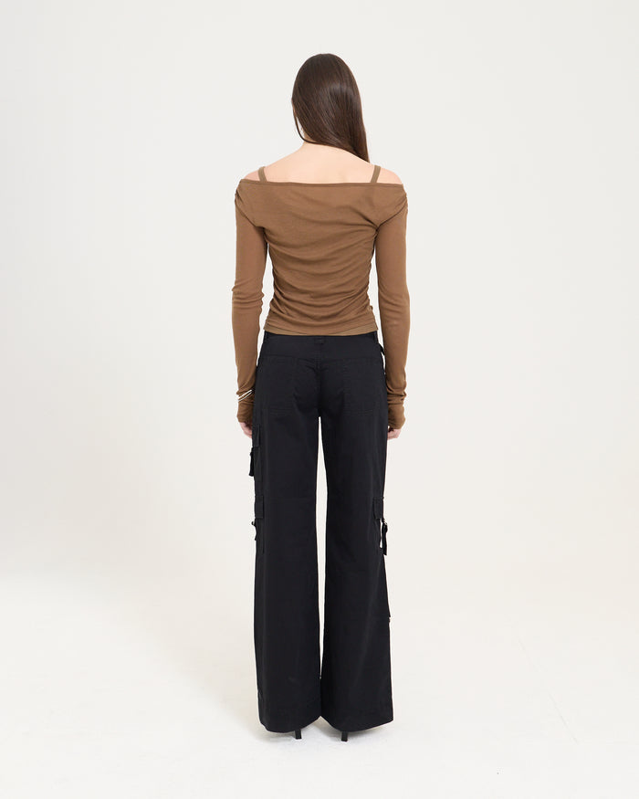 LS LAYERED TANK - CARAMEL