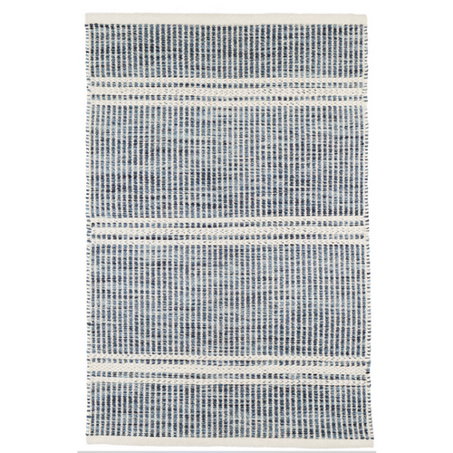 Malta Blue Wool Coastal Rug