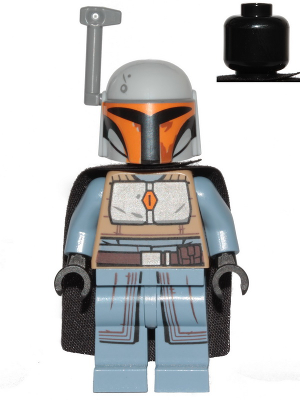Mandalorian Tribe Warrior - Female, Black Cape, Light Bluish Gray