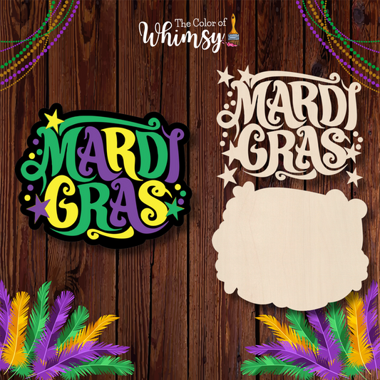 Mardi Gras Layered Sign