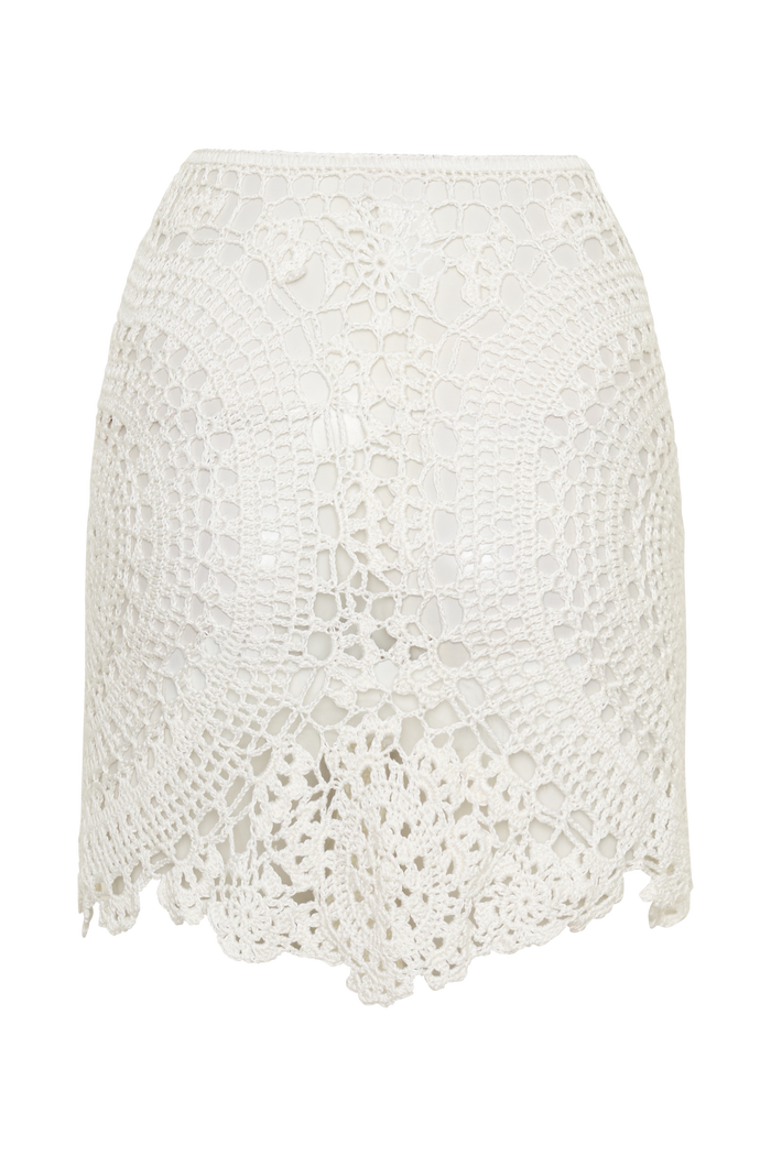 Marvin Crochet Mini Skirt - Ivory