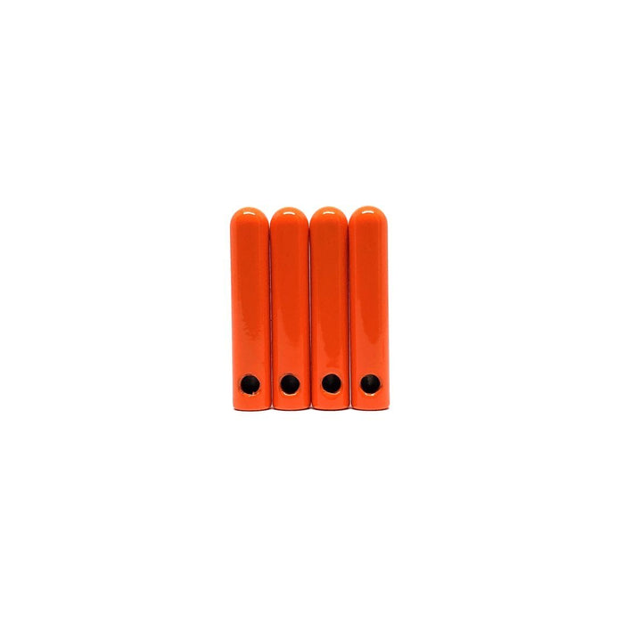 METAL TIPS - Vibrant Orange Removable Bullet Tips / Aglets