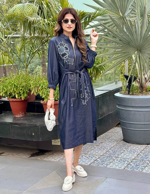 Midnight Cotton Dress