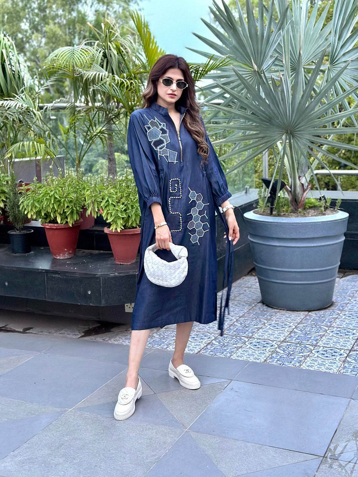 Midnight Cotton Dress