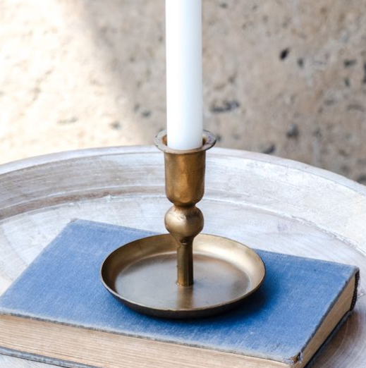 Mini Gold Plate Candle Holder
