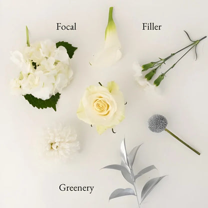 Modern Holiday Glam Silver Bouquet Bar Flower Kit Stem - Image